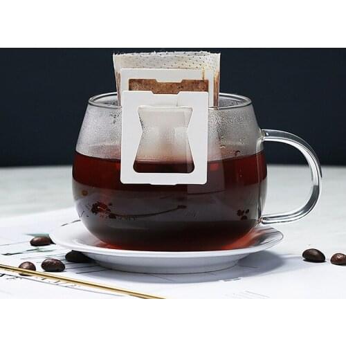 50Pcs Disposable Coffee Fliter Bags Portable Hanging Ear Style Coffee Filters