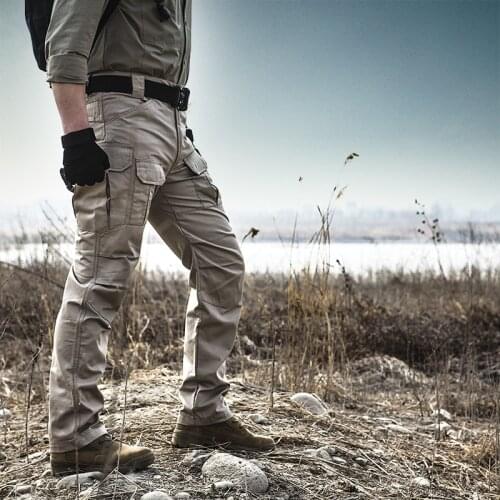 WOLF ENEMY Military Multi Pockets Cargo Pants Dark Camouflage Regular Tactical Pants Active Mens Trousers