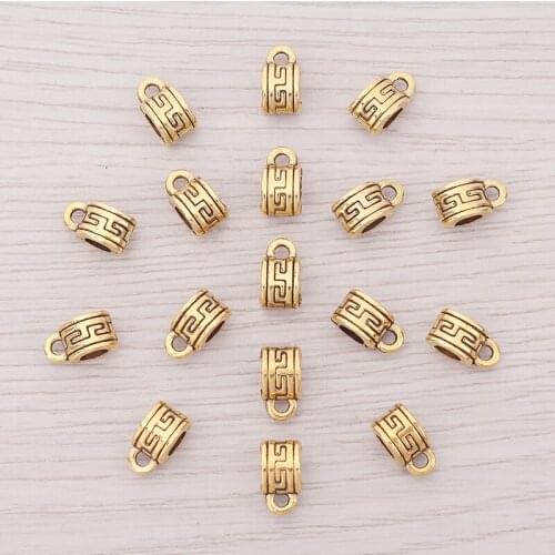 100 x Antique Gold Metal Spacer Beads Alloy Connectors Charms For DIY Bracelet Necklace Jewelry Making Accessories