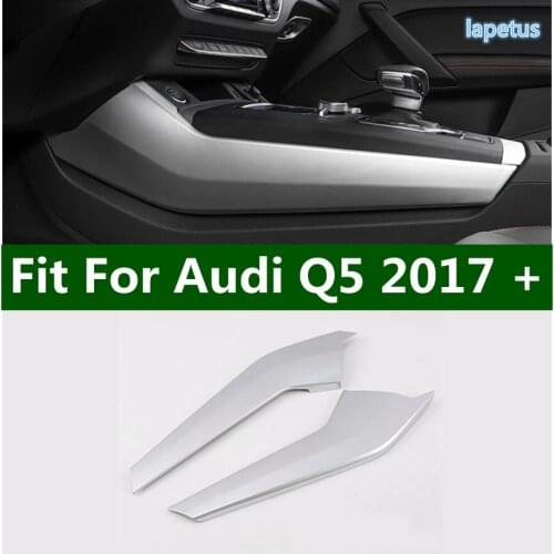 Lapetus Transmission Shift Gear Decoration Side Strip Cover Trim Fit For Audi Q5 2017 - 2020 ABS Matte / Carbon Fiber Look