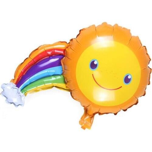Baby Birthday Childrens Day Theme Party Decoration Sunny Rainbow Cloud Balloon Balloons Baby Kid Toys Foil Balloons 3pcs/lot
