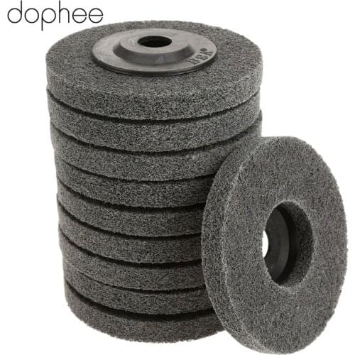 Dophee 100MM Fiber Polishing Wheel Buffing Pad Grinding Abrasive Disc for Dremel Rotary Tool Grinder Tool Accessories 10PCS