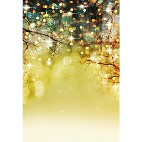 Bokeh Photography Backdrops Retro Yellow Glitter Dot Artistic Color Backgrounds for Photo Studio Portrait Photography Customized