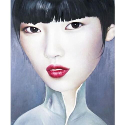 Canvas Oil Paintings for Living room Modern Art Painting Sexy Girl 100% Hand Painted Portrait Classical Home decor 90x90cm