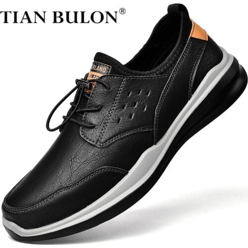 Genuine Leather Men Casual Shoes Lace Up Men Fashion Sneakers Luxury Brand Shoes Men Non-slip Men Driving Shoes Zapatos Hombre