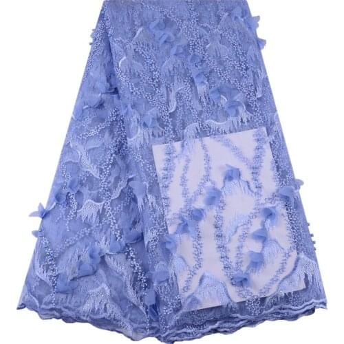 Bridal Nigerian Lace Fabric High Quality 3 D Flower African Lace Fabric Hot Sale Women Wedding Lace French Lace Fabric A1446