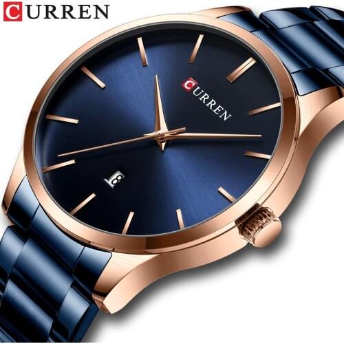 Luxury brand CURREN unique design mens watch, military advanced durable watch, waterproof quartz mens watch