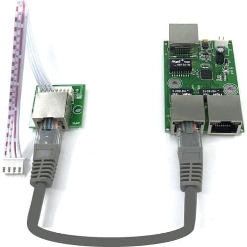 Low-cost network wiring box data conversion distance extension Mini Ethernet 3 port 10/100Mbps With RJ45 light switch module