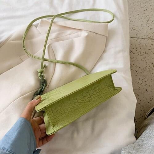 2020 new fashion retro shoulder bag casual versatile messenger bag alligator pattern versatile womens leather bag