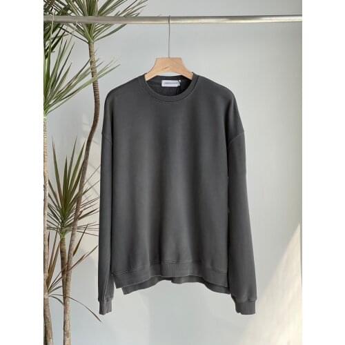 Fall Winter Mens Comfortable Cotton Simple Workwear Functional Badge Good Quality Sweater Sweatshirt