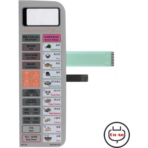 Microwave Oven Panel Touch Switch Membrane Switch Control Panel Touch Button For NN-C781JFS Microwave Oven Parts