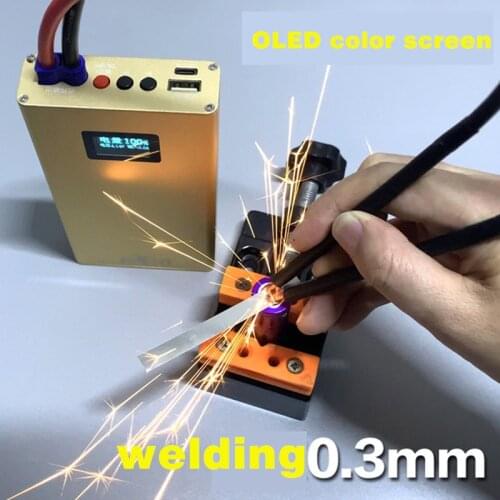 Handheld portable mini battery welder spot welding machine OLED color screen touch welding pen lithium battery Type-C charging
