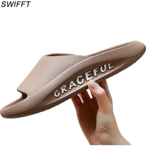 Mens Summer Sandals Home Bathroom Non-slip Slippers Indoor Soft Bottom Platform Shoes Women Shoe Shock Absorption Cool Slides