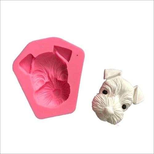 Cute dog silicone baking mold high temperature resistant mold release DIY lollipop biscuit cake fondant silicone mold
