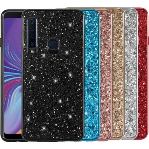 Shining Bling Glitter Sequins soft Case For Samsung Galaxy A9 2018 case For Samsung A71 A51 A81 A91 A50 A30S A10 A70 A7 cover