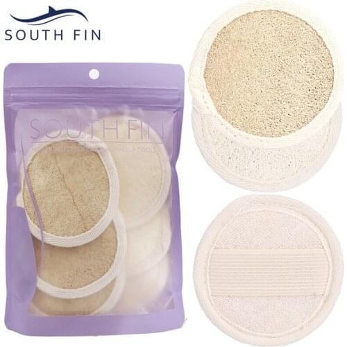 2Bags/lot Face Clean Natural Loofah Sponge Pad Exfoliating Loofah Body Scrubber Natural Bath Sponge Brush