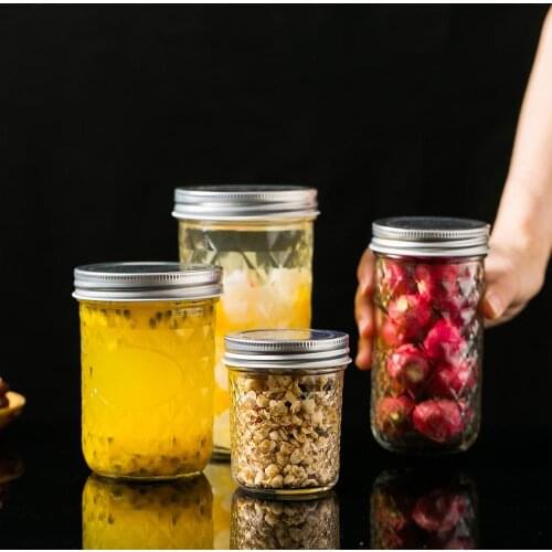 200/350/500/600ML Glass Sealed Cans Kitchen Transparent Glass Bottles Household Food Storage Jars Dried Fruit Storage Tank