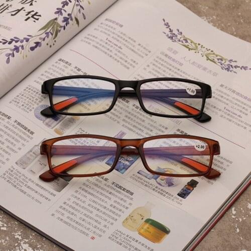 Stylish Anti-slip PC Full Frame Reading Glasses Eyeglasses Eyewear Spectacles Unisex +1.00 ~+4.00 Unisex 2Colors