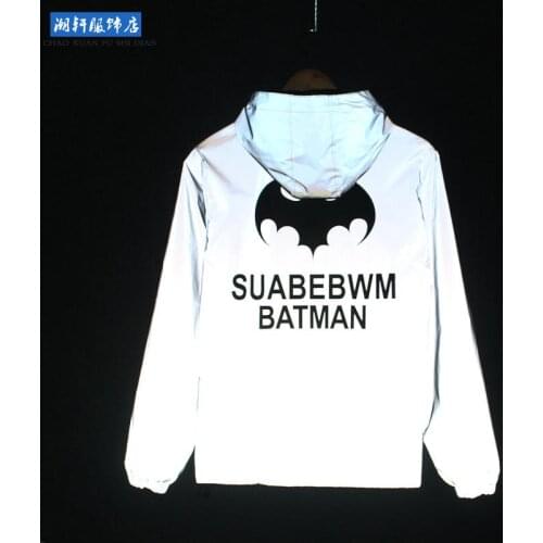 2019 Luminous Windbreaker Print Japanese-Style Popular Brand Couples Reflective Clothing Coat men and women fluorescent jacket