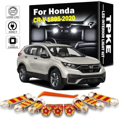 TPKE For Honda CRV CR-V 1995-2020 Car Lamps LED Interior Trunk Dome Map License Plate Light Kit Canbus Auto Lighting Accessories