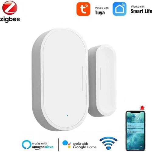 Tuya Zigbee3.0 Smart Door Window Sensor Home Smart Security System Alarms Via Smart Life Tuya APP Remote Monitor No Hub Required