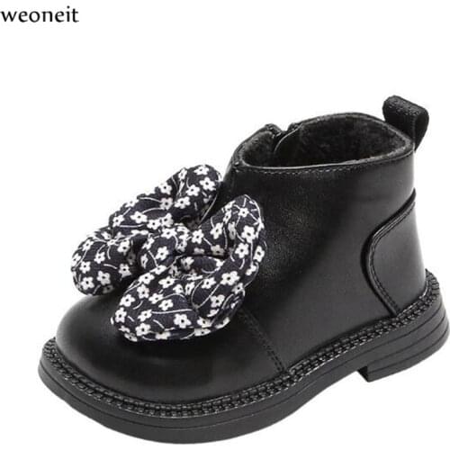 Кожаные ботинки для девочек Weoneit China At AliExpress
