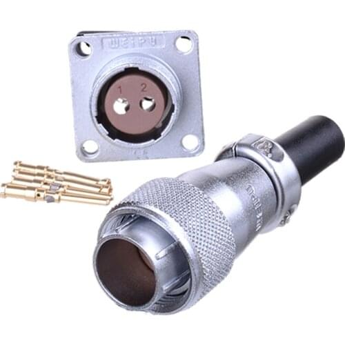 WS16 TQ+Z Waterproof M16 Power Electrical Connector 2 3 Pin Industrial Solderless Cold Terminal Crimping Male Female Butt Core