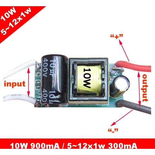 1pcs Input AC 110V~220V 10W 3x3w 900mA For 9W 10W Chip, 5~12x1w 300mA Lighting Transformer For 5W 7W 9W 10W 12W LED Light Lamp