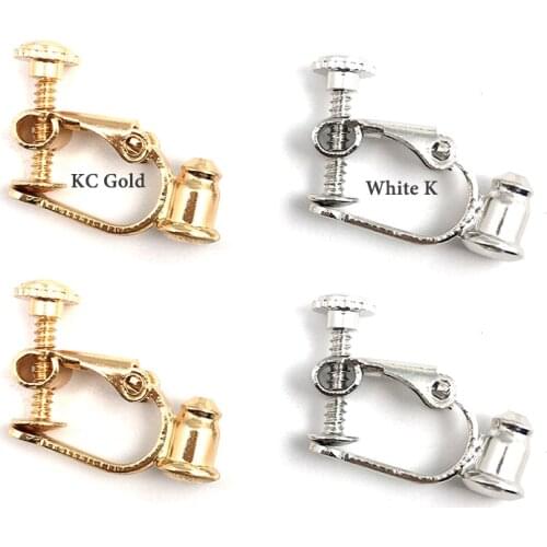 10pcs/Lot Screw Ear Clip Converter DIY Handmade Clip on Earring Converters Turn Any Studs Into A Clip-On Earrings Findings JF52
