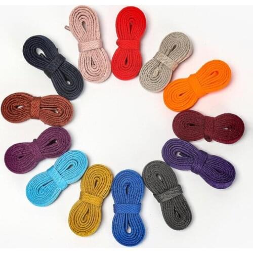 100 Pcs Shoelace Single-Layer Flat Color Shoelace 0.8CM Width Canvas Black White Color Lace Tennis Shoes Sneakers Shoelace