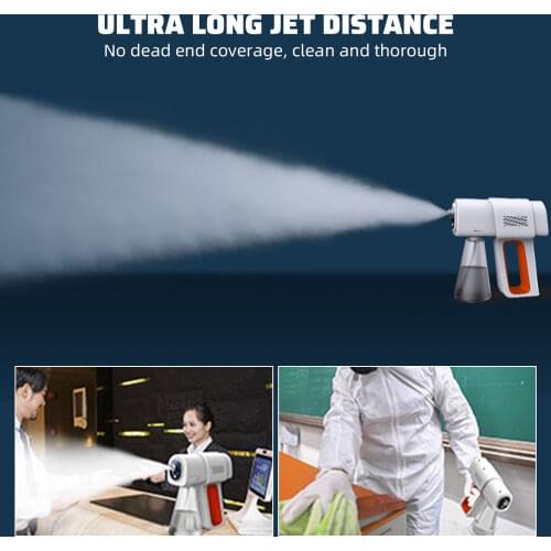 2200mAh Spray Fogger Machine Portable Cordless Nano Disinfecting Sprayer Gun with Human Body Sensing for Home Office Car sprayer