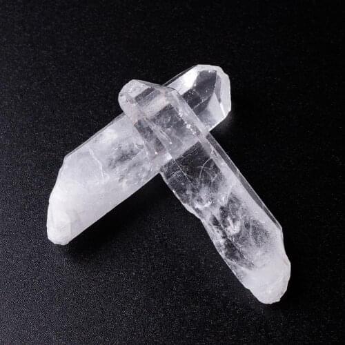 3pcs White Crystal Column Natural Clear Stone Crystals Pillar Specimen Healing Reiki Mineral Wand Stones
