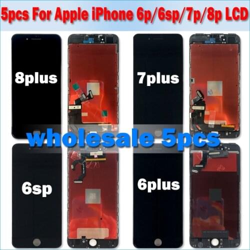 5pcs/lot For iPhone 6Plus 6s plus 7plus 8 Plus LCD Screen Display Touch Digitizer Assembly Replacement For iPhone 6P 6SP 7P 8P