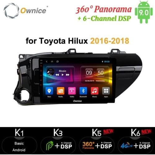 Ownice 64G 4G Android 10 car radio 2din auto DVD on-board computer Navigation GPS AUDIO headunit for Toyota Hilux 2016 - 2018