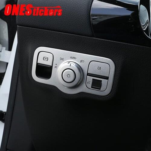 Car Central Control Headlight Switch Trim Cover Sticker For Mercedes Benz A B CLA GLB GLA Class W177 W247 C118 X247 H247 2020