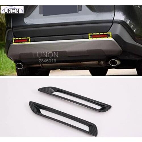 Car Accessories Rear Back Fog Light Lamp Cover Trim ABS Chrome 2pcs for Toyota RAV4 XA50 2019