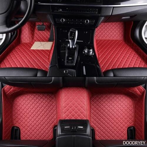 Custom car floor mats for hyundai santa fe getz tucson ix25 ix35 creta elantra kona i30 all models car mats accessories