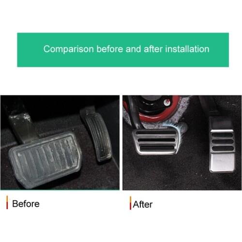 Car Anti-skid Durable Accelerator Brake and Rest Pedals Modification Decoration Accessories for 15-20 Ford Mustang Accessories