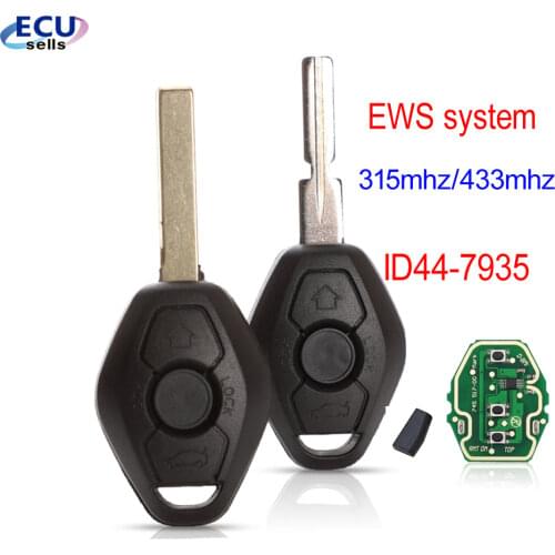 EWS Sytem Car Remote Key for BMW E38 E39 E46 X3 X5 Z3 Z4 1/3/5/7 Series 315/433MHz ID44 Chip Keyless Entry Transmitter