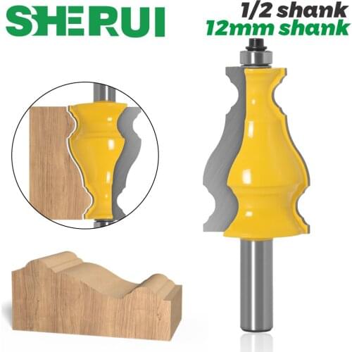 Large Elegant Picture Frame Molding Router Bit - 1/2" Shank 12mm shank