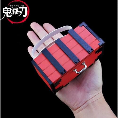 10cm Demon Slayer: Kimetsu No Yaiba Kamado Tanjirou Agatsuma Zenitsu Hashibira Inosuke Kamado Nezuko Box Cosplay Keychain