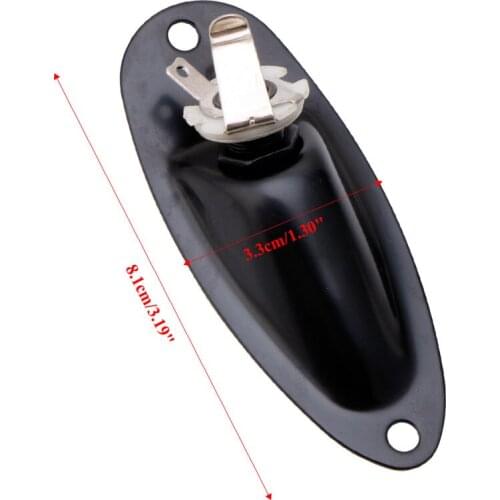 Black Boat Input Output Jack Plate Socket With Screws