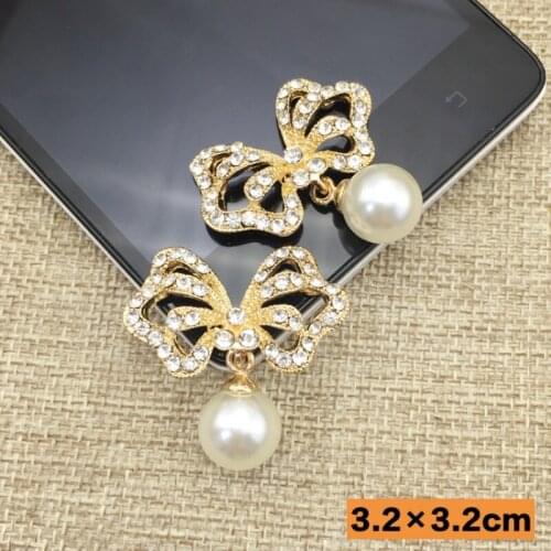 Hot Sale free shipping wholesale 20pcs Wedding diamond Button rhinestone with pearl Button DIY hair garment Accessories YF68