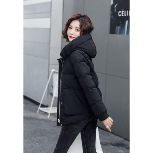 Short down jacket black large size thickening