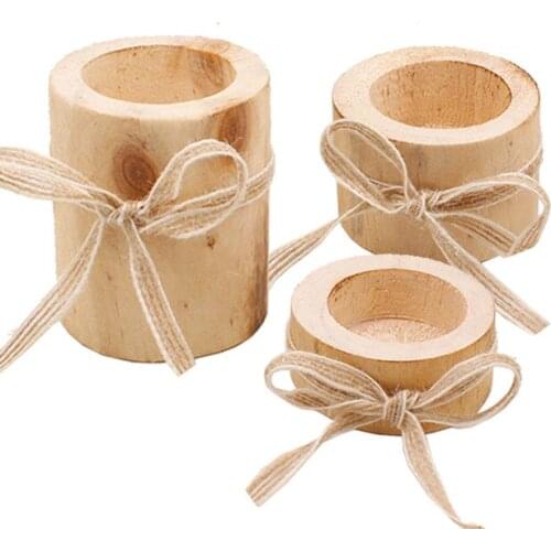 Creative Stump Candle Holder Home Decoration Wooden Craft Ornament Party Ambience Ornament Wedding Table Decor
