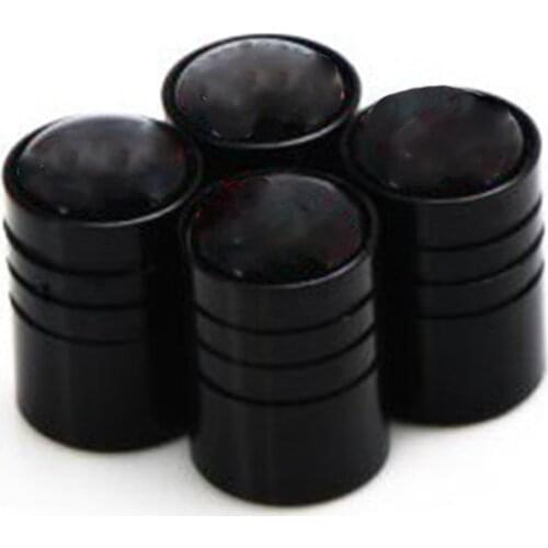 4pcs car logo air cap Car valve cover Black cylindrical Valve core cap for bmw for Mercedes benz car Accessories