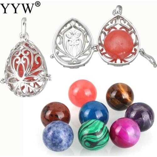 2021 Hot Vintage Chime Angel Ball Hollow Out Openable Flower Cage Locket Pendant DIY Necklace Bell Pregnant Women Baby