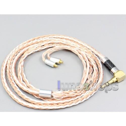 LN006712 XLR 4.4mm 2.5mm 16 Core Silver Plated OCC Mixed Earphone Cable For Dunu T5 Titan 3 T3 (Increase Length MMCX)