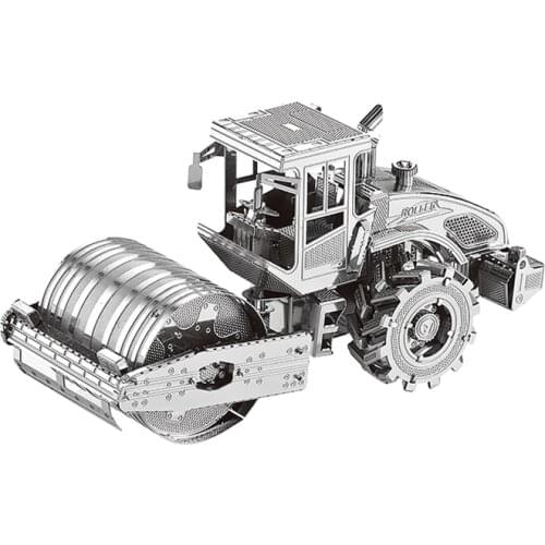 Iron Star I21138 3D Metal Jigsaw Model Kit Road Roller Vehicle Assembly Model Building Kits For Adults DIY 8.3x4x2.8CM