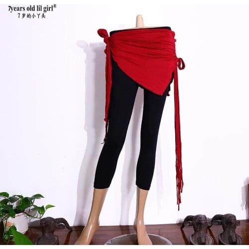 Lycra Cotton Gothic Tribal Belly Dance Mini Skirt Yoga Scarf H2025